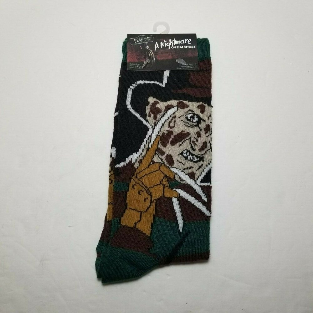 HYP Comix Freddy Krueger socks A Nightmare on Elm St crew socks size 6-12